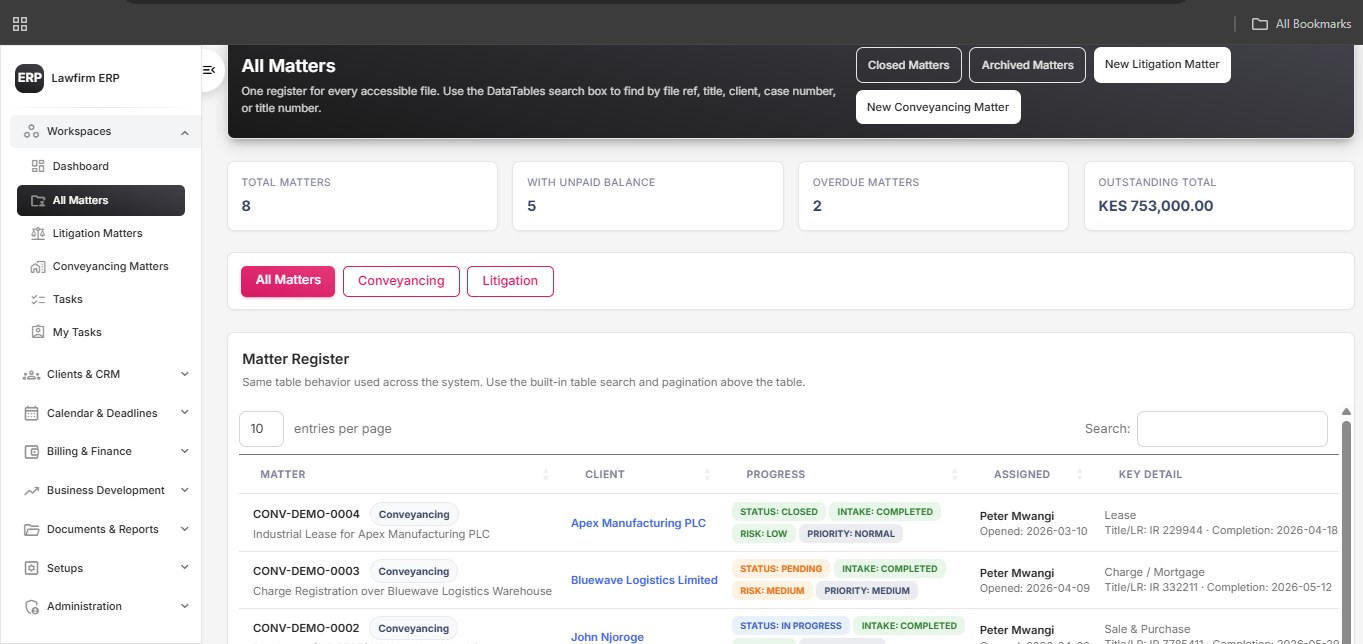 LawFirm ERP - Complete Law Practice Management System thumbnail 2